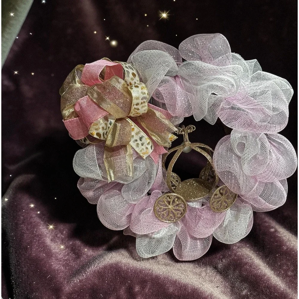 Princess Carriage Mesh Wreath